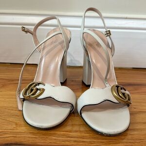 White Gucci sandals